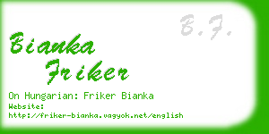 bianka friker business card